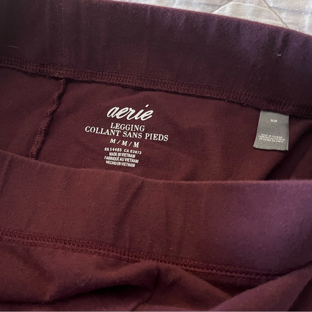 AERIE burgundy leggings - Picture 3 of 3